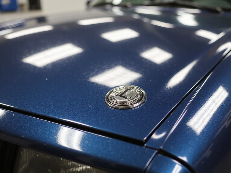 Detailaufnahme einer Motorhaube