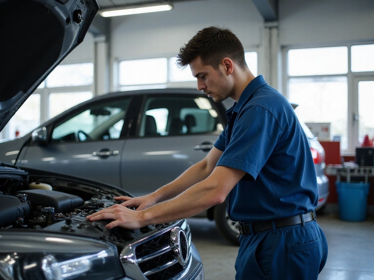Mechaniker bei der Arbeit