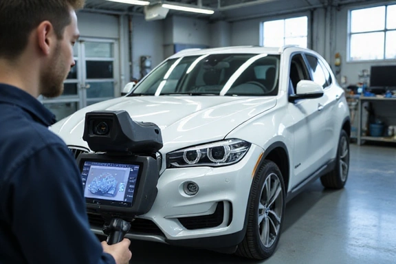 3D-Scan eines Fahrzeugs