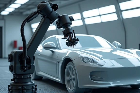 Lackierroboter in Aktion