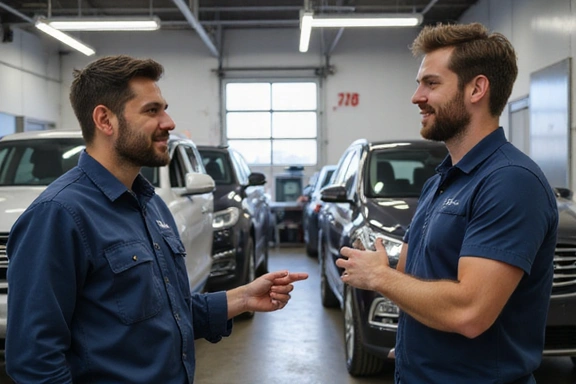 Kundenberatung in der Garage